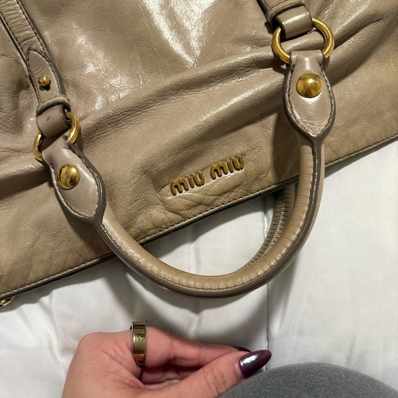 MIU MIU VITELLO SHINE BOW BAG - Picture 12 of 16